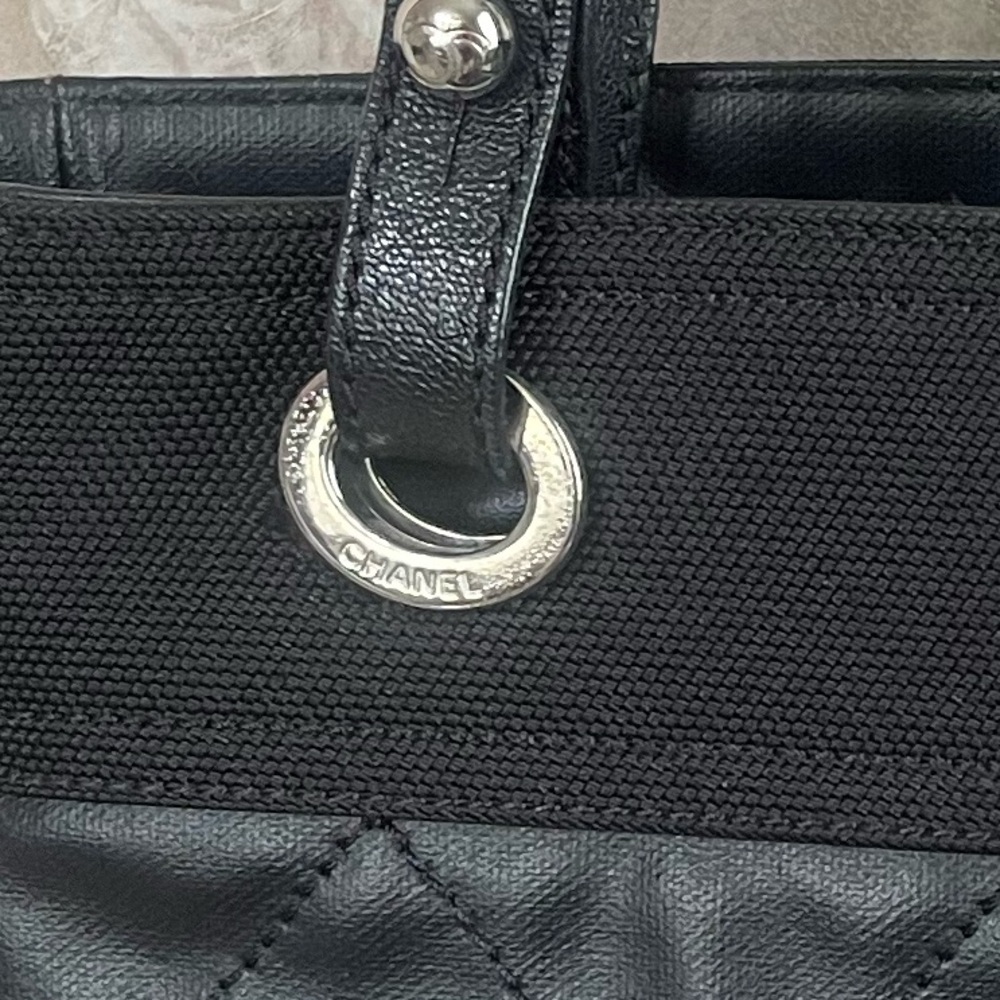 CHANEL PARIS BARRITZ MEDIUM BLACK TOTE - Picture 12 of 14